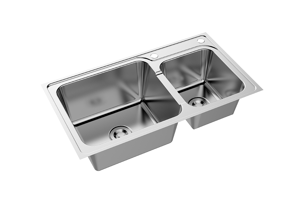 NC2910N Stainless steel double trough dish basin