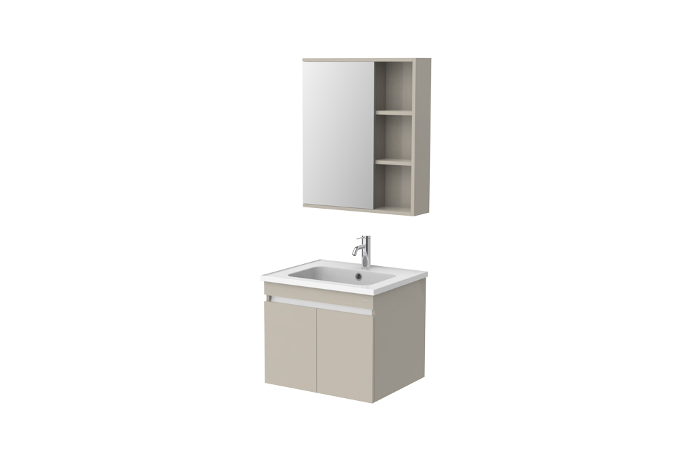 (NM45812A1-A+NM26010A1-A+NC22148W-1 60CM) Wall-hung Vanity(Light grey)