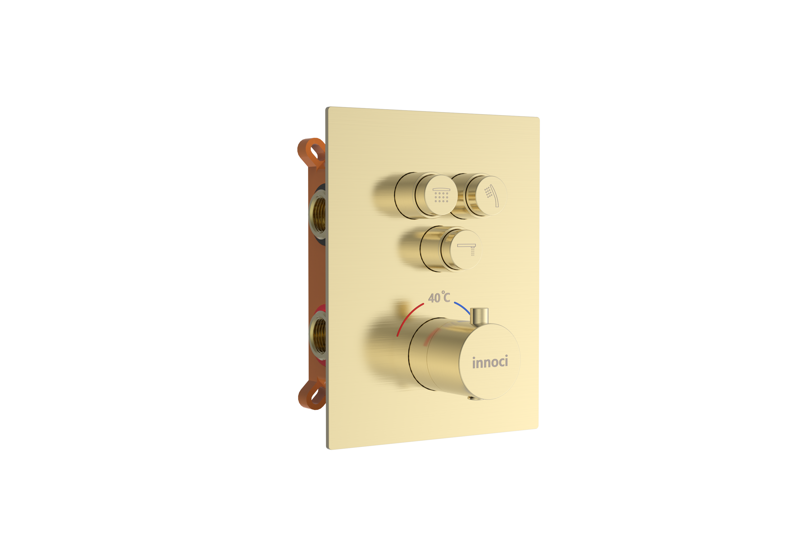 Thermostatic In-Wall 3-Way Faucet Body (with pre-buried box)
