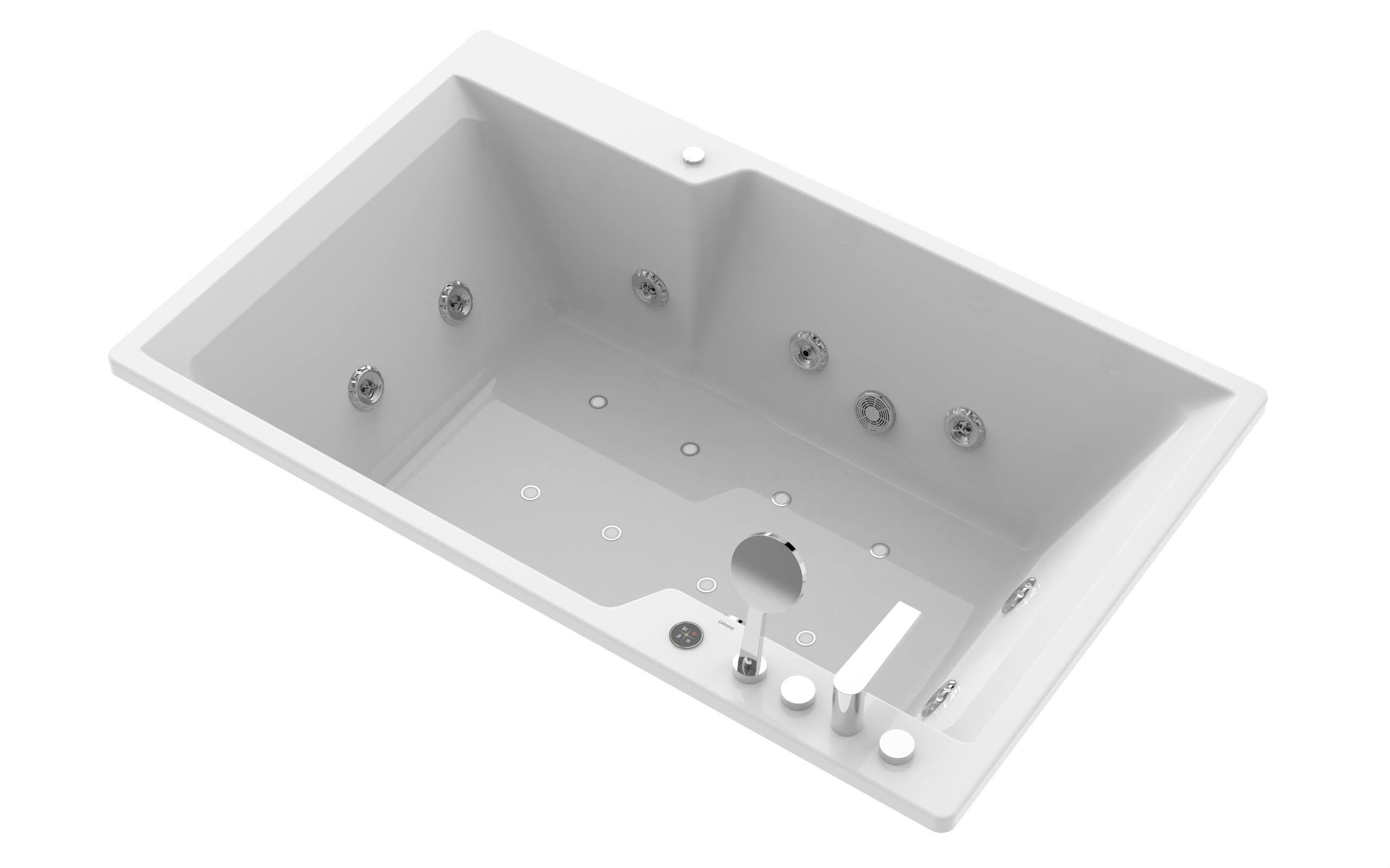 NB25901W-4A 1.9mAcrylic Drop-In Massage Bathtub