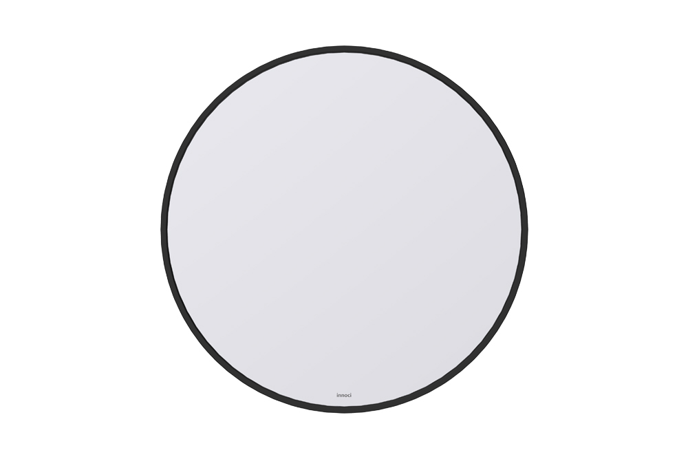 NM18010K   Black stainless steel round full frame mirror