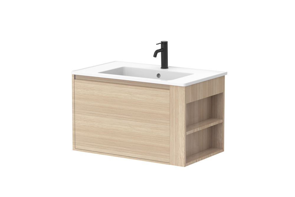 (NM48013X-R+NC22153W-1) 80CM Wall-hung Vanity