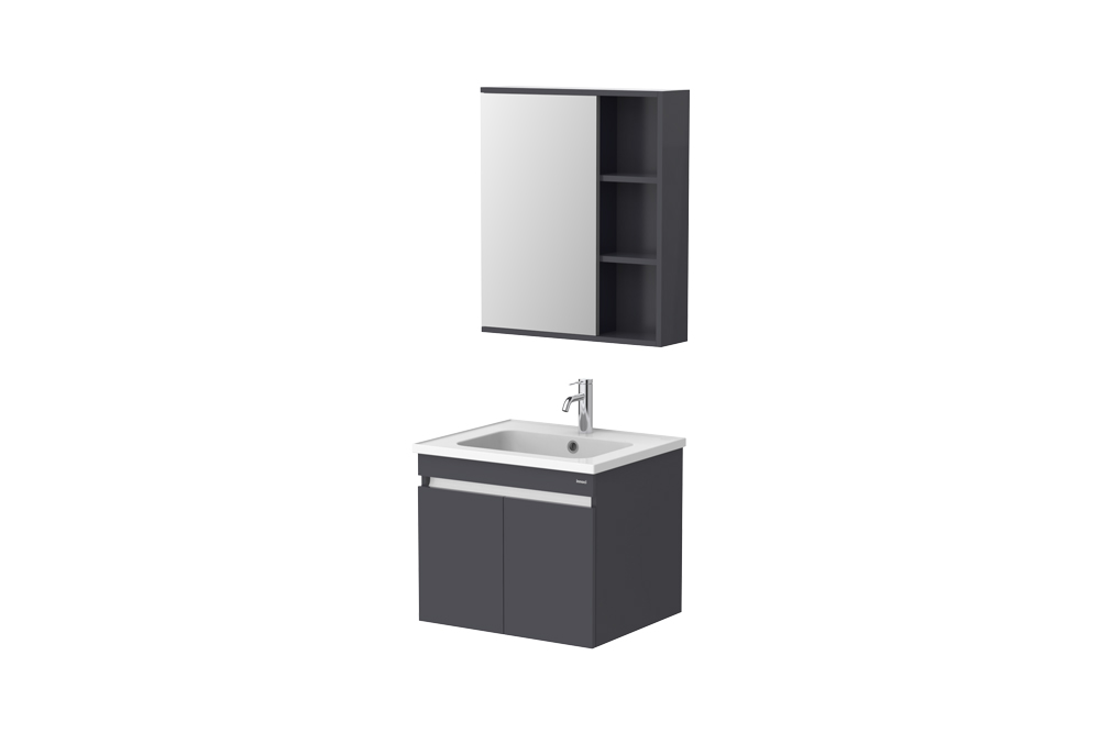 (NM45812B1-A+NM26010B1-A+NC22148W-1) 60CM Wall-hung Vanity(Senior grey)