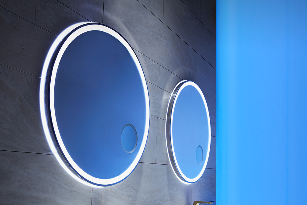 NM18006N-LM 80cm Round Mirror With LED,Magnifer