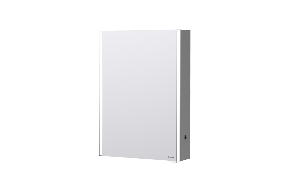 NM25003N-LS One-door Mirror Cabinet with LED and Built-in Shaver Socket