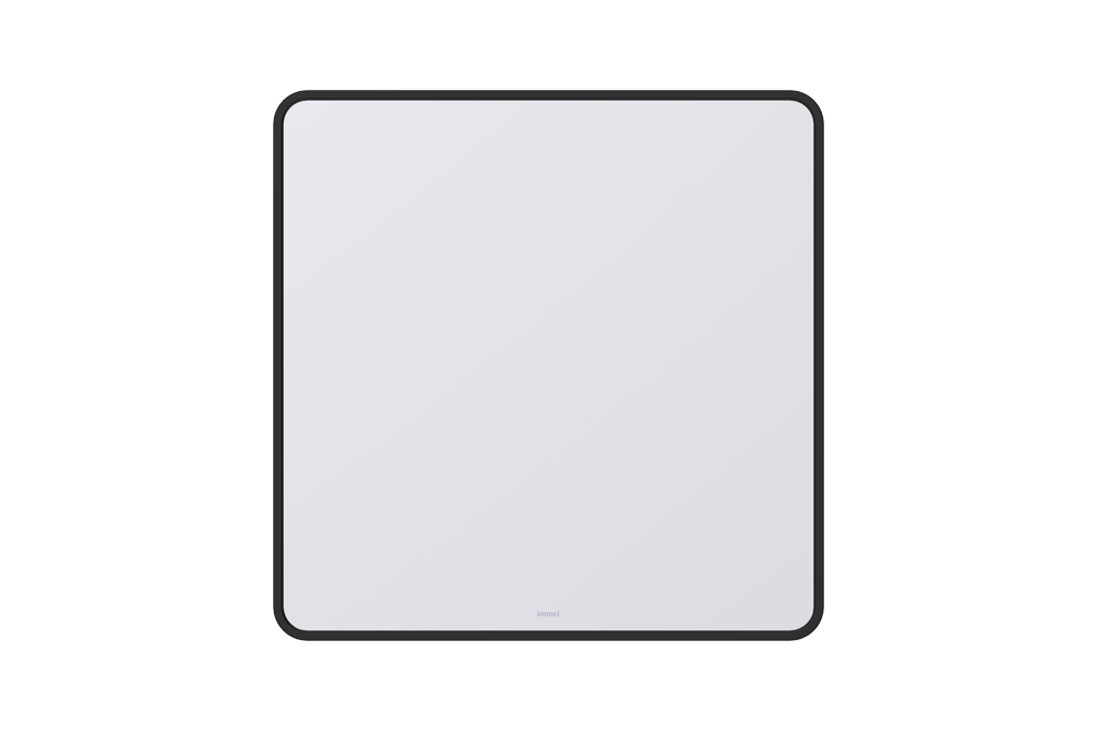 NM18009K  Black stainless steel square full frame mirror