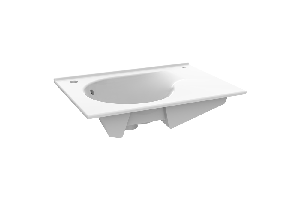 NC22135W-1 65cm Drop-in Basin (1-Hole)
