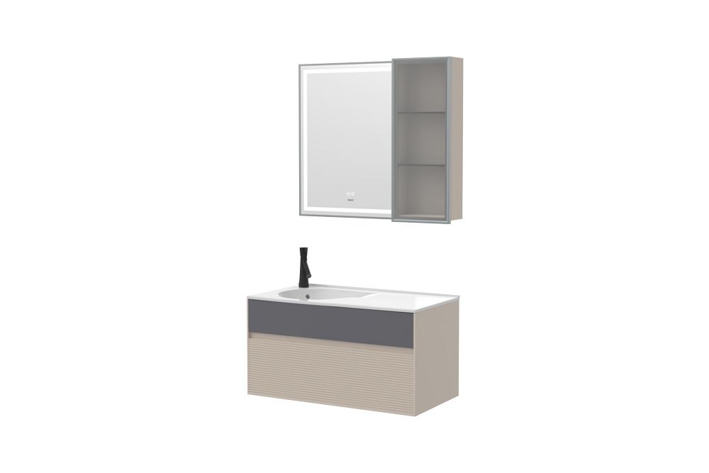 NM49034QA+NC22128W-1  90CM Wall-hung Vanity Set