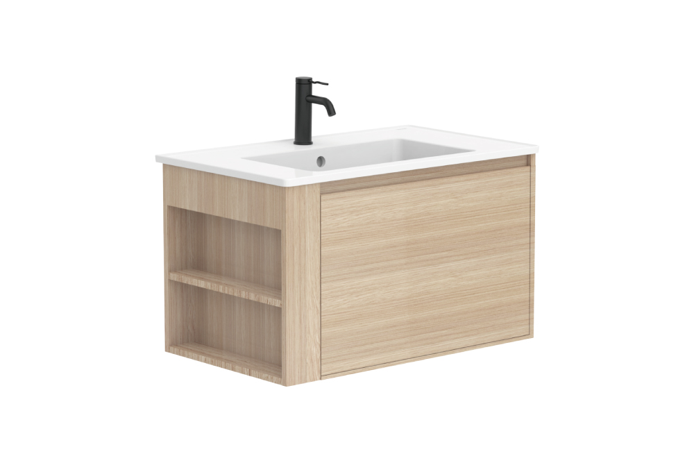 NM48013X-L+NC22153W-1 80CM Wall-hung Vanity